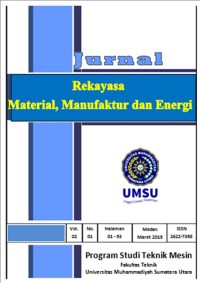 Image of Jurnal Rekayasa Material, Manufaktur dan Energi  Vol 2, No 1 Maret 2019