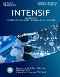 Image of INTENSIF : Jurnal Ilmiah Penelitian dan Penerapan Teknologi Sistem Informasi 
Vol. 5 No. 1 (2021), February 2021