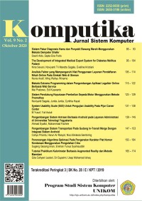 Image of Komputika: Jurnal Sistem Komputer  Vol 9 No 2 (2020)