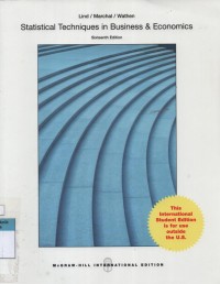 Image of Statistical Techniques in Business & Economics