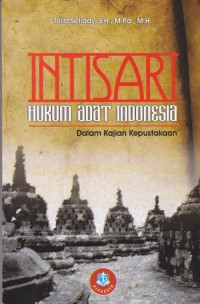Image of Intisari Hukum Adat Indonesia dalam Kajian Kepustakaan