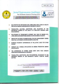 Image of JKS: Jurnal Keperawatan Soedirman Vol. 19 No. 1 Maret 2024