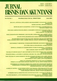 Image of Jurnal Bisnis dan Akuntansi Vol. 26 No. 1 June 2024