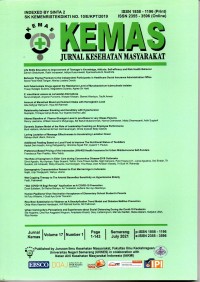 Image of KEMAS: Jurnal Kesehatan Masyarakat Vol. 17 No. 1 July 2021
