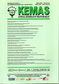 Image of KEMAS: Jurnal Kesehatan Masyarakat Vol. 17 No. 3 January 2022