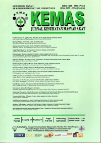 Image of KEMAS: Jurnal Kesehatan Masyarakat Vol. 17 No. 4 April 2022