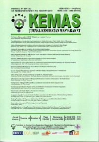 Image of KEMAS: Jurnal Kesehatan Masyarakat Vol. 18 No. 2 October 2022
