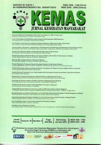 Image of KEMAS: Jurnal Kesehatan Masyarakat Vol. 18 No. 3 January 2023