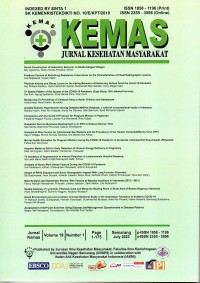Image of KEMAS: Jurnal Kesehatan Masyarakat Vol. 19 No. 1 July 2023