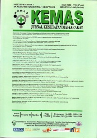 Image of KEMAS: Jurnal Kesehatan Masyarakat Vol. 19 No. 2 October 2023