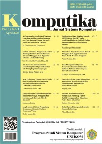 Image of Komputika: Jurnal Sistem Komputer Vol. 12 No. 1 April 2023