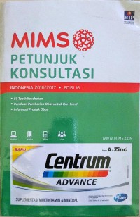 Image of MIMS Petunjuk Konsultasi Indonesia Edisi 16 2016/2017