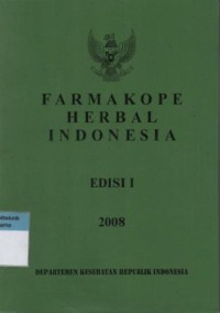 Image of Farmakope Herbal Indonesia Edisi 1 2008
