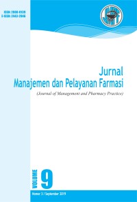 Image of Jurnal Manajemen dan Pelayanan Farmasi Vol 9 No 2 2019