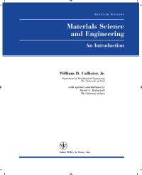 Image of material Science and engineering an Introduction