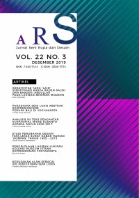 Image of Ars: Jurnal Seni Rupa dan Desain vol 22 no 3 (2019)